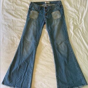 OneX Oneteaspoon low rise flare jeans.